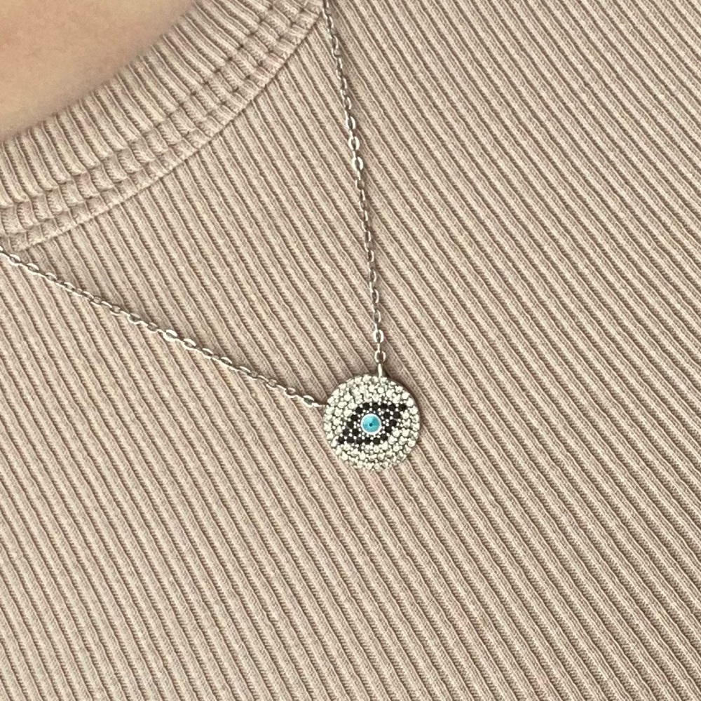 Sterling Silver Evil Eye Necklace